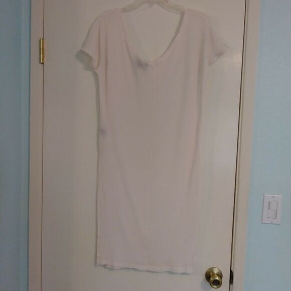 Out From Under Light Pink Sheer Long Slitted Tunic - Picture 6 of 8